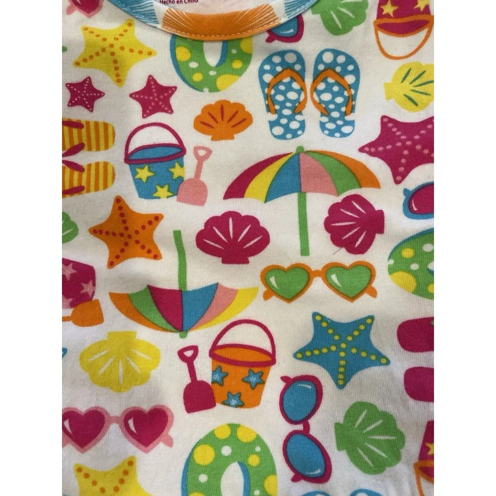 Beach Dress Girls Nannette Kids Size 6 Vacation Bright Colors Beachy‎ Flip Flops